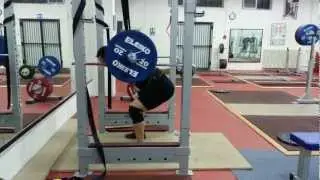 Straps suspended GM, 222.5kg x 3