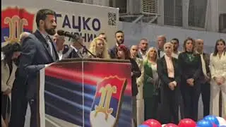 Obraćanje na centralnoj tribini Srpske demokratske stranke - Miloš Milošević.