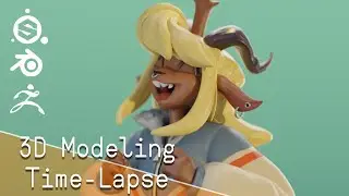 ZBrush and Blender Modeling - 3D Character - Time-lapse // Baphomette 🕯️