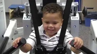Lokomat therapy machine helps child walk again