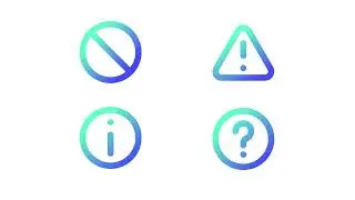 Animated attention gradient ui icons