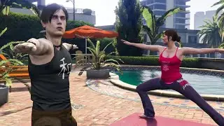 Leon as Yoga Instructor - Grand Theft Auto V
