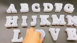 Large Letter Silicone Resin Molds Extra 3d  Alphabet a-z Shape Letters Epoxy Silicon Mould