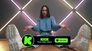 Custom animated Kick follow button overlay for intro videos