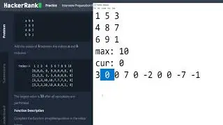 HackerRank Interview Prep - Problem 9: Array Manipulation