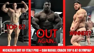 Neckzilla Pulls Out of Italy Pro, Possibly Doing UK Pro + Rafael Brandao Top 6 at Olympia + MORE