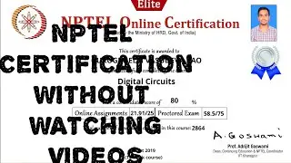 NPTEL certification without watching videos || Tips to get good percentage