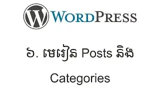 Lesson 6: Posts and Categories in WordPress