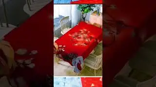 Tablecloth from the Aliexpress website for the festive New Year's table