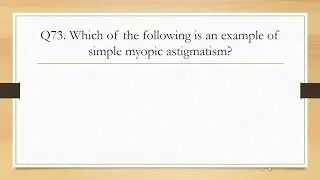 Optometry MCQs Series - Part 15