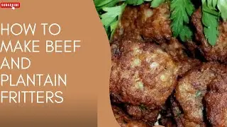 plantain and mince beef fritters