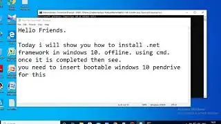 How to install Net framework offline using cmd in windows 10
