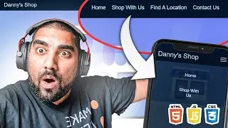Responsive Navbar Tutorial! (SUPER EASY!) Using HTML, CSS, and Javascript!