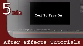 Type On Effect for After Effects or type writer effect