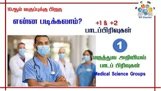 மருத்துவம் படிப்பதற்கான +1 குரூப்புகள் - பகுதி 1 - மேல்நிலைப் பள்ளி (+1, +2) பாடப்பிரிவுகள்