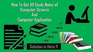 How To Get All Study Notes of Computer Science And Computer Application