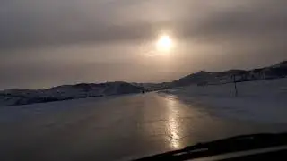 Ледовая переправа на Ольхон