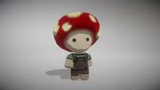 Mushroom Person Avatar: Cute 3d Low Poly Character - Unity 3d