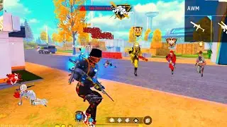 SOLO VS SQUAD🪂 FULL RUSH GAMEPLAY !! WITH AWM+MAC10 FREE FIRE
