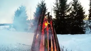 Powerful Shamanic Drumming Native American music & 4K CAMFIRE 🔥