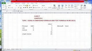 compound formula and text formula in MS Excel