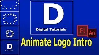 Animate Simple Logo Intro in Adobe Flash (Animate CC)| 2D Logo Animation Tutorial