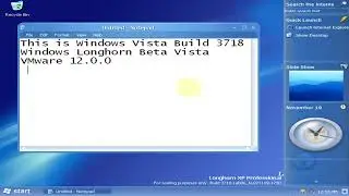Windows Vista Build 3718 Milestone 3 Demo