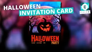 Pixlr E Halloween Party Card Invite Tutorial in Pixlr E