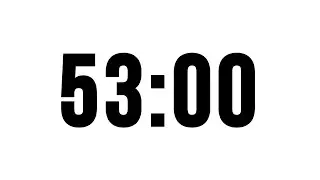 53 Minute Timer Without Music, Simple Countdown With Alarm At The End