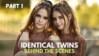 Photoshoot with Identical Twin Girls, Natural Light Twins Photography | Canon EOS R5 + RF 85mm 1.2L