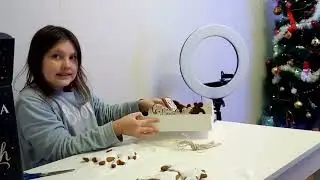 Nika makes Santa's sleigh out of Christmas gingerbread - nika chika show