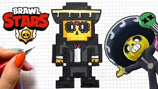 HOW TO DRAW POCO BRAWL STARS PIXEL ART