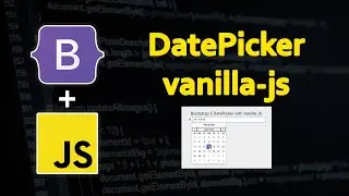 How to create bootstrap 5 date picker using vanilla-js-datepicker #bootstrap