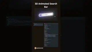 3D Animated Search Bar || 
