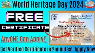 Free World Heritage Day 2024 Certificate | World Heritage Day | Free Certificate Online