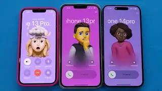 Three iPhone incoming Call/ FaceTime 13pro 1tB vs 14pro 512tB vs iPhone 13pro 256tB