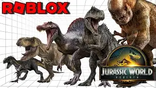 Jurassic World 2025 Dinosaur Size Comparison in ROBLOX!