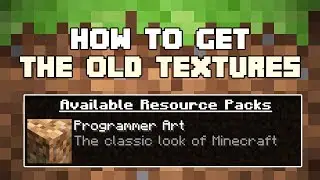 Minecraft 1.14 How To Get The Old Minecraft 1.13 Textures (Resource Pack)