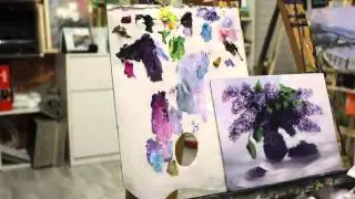 Алла Белопесоцкая видеоурок живопись маслом сирень