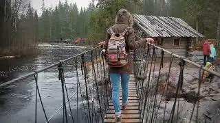 Водопады Ахвенкоски, Карелия, Рускеала (осень 2021)