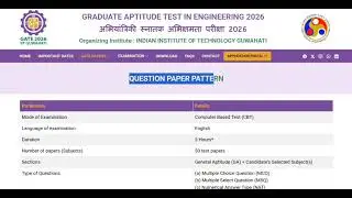 Gate 2026 Dates released|Important dates|Exam pattern|Exam eligibility|Exam Fees