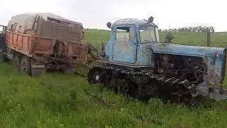 тянем зил на дт75 /оффроад /
