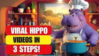 Turn Ideas into Viral AI Videos: Cute Hippo Cooking Edition| Easy AI Tools Guide