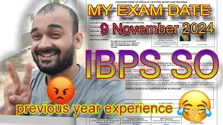 🎯❤️🔥🔥🔥😡😡//MY IBPS SO(IT OFFICER)EXAM 2024  PREPARATION 🔥🎯//#IBPS SO 9TH NOVEMBER 7:30 AM#IBPS SO