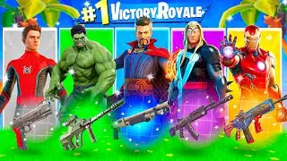 Eu FIZ o Desafio dos Vingadores Aleatório no Fortnite!