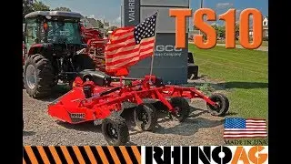 RhinoAG TS10 Flex Wing Rotary Cutter (10' Cut) Only needs 25 PTO HP