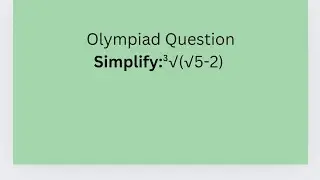 An Olympiad question