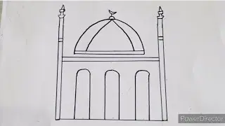 A mosque drawing #stepbystep #trending #drawing #pencilart