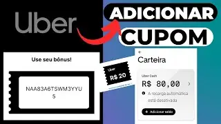 Como Adicionar Cupom Promocional na UBER - Passo a Passo Adicionar CUPOM no UBER