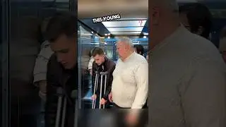 Injured guy shows more humanity than a healthy guy! 🥺